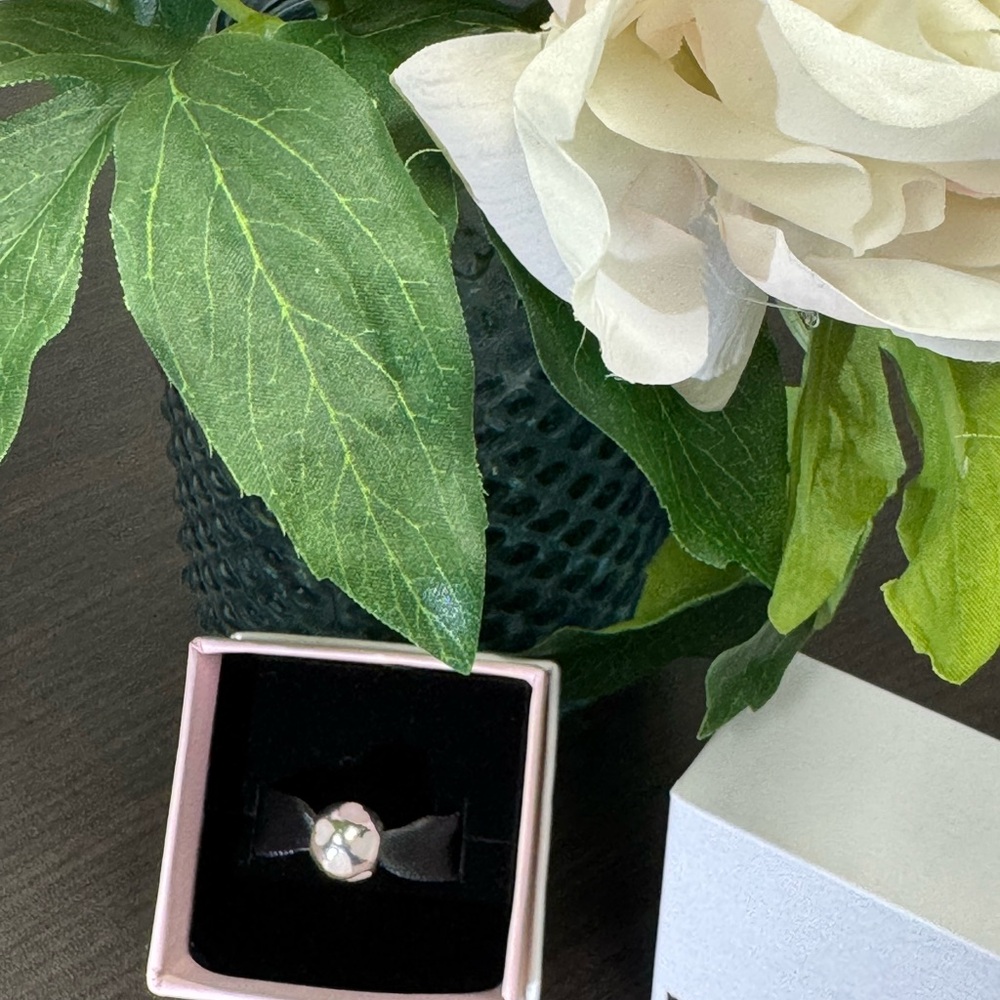 Authentic Pandora *Retired* Love Me Mother of Pearl Hearts Charm 790398MPW
